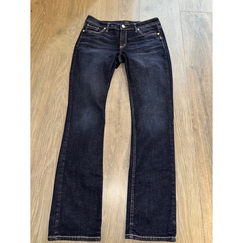 Silver Jeans Co Elyse Straight Dark Wash Denim Jeans W30 L32 L0403SDK441